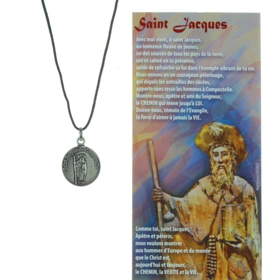 Palais du Rosaire Collier Fantaisie | Collier De Saint Jacques En Corde Avec Une Priere