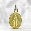 Palais du Rosaire Medaille Et Croix Or | Medaille Miraculeuse En Or 10 Mm, Bords Polis