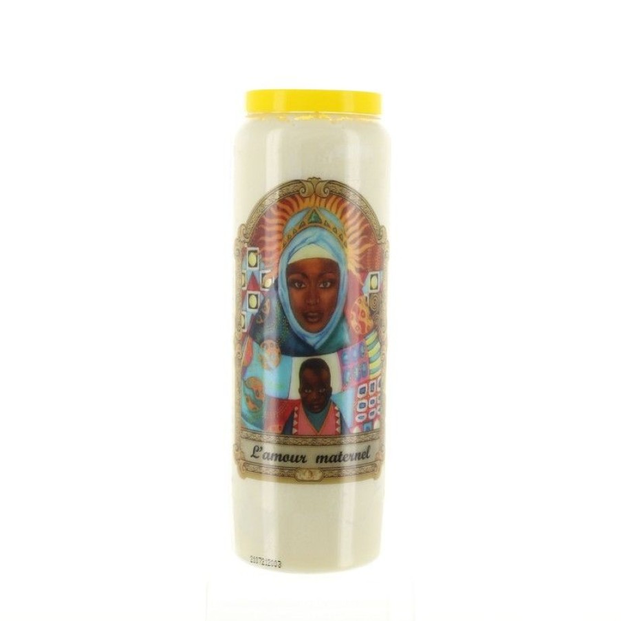Palais du Rosaire Bougie Neuvaine | Lot De 3 Bougies De Neuvaine De L'Amour Maternel 17,5 Cm