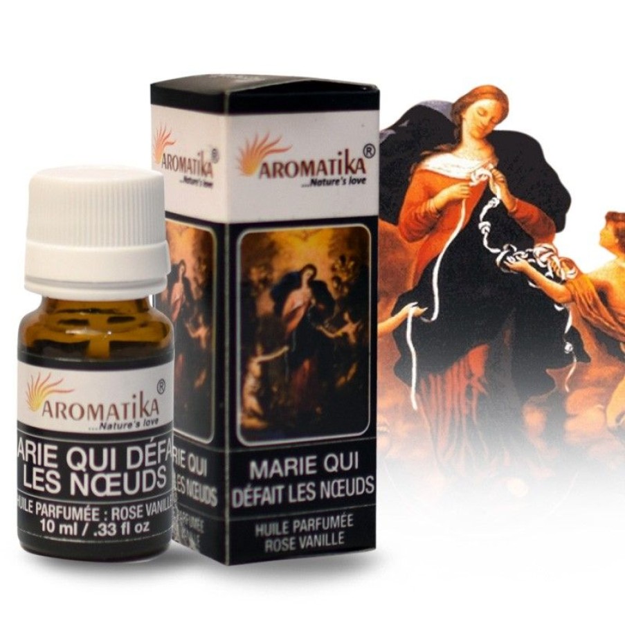 Palais du Rosaire Huile Religieuse | Huile Essentielle Religieuse Marie Qui Defait Les Noeuds, A La Rose Vanillee 10Ml