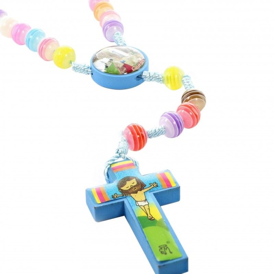 Palais du Rosaire Chapelet Pour Enfant | Chapelet De Lourdes Pour Enfant En Corde Avec Perles De Couleur 8Mm