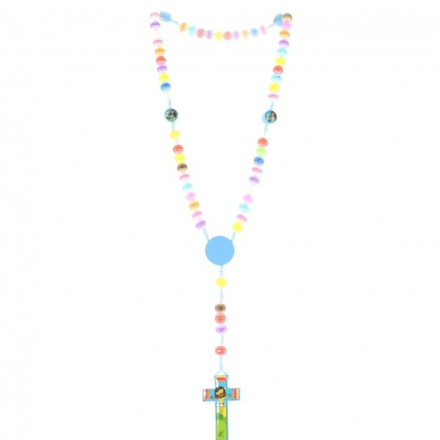 Palais du Rosaire Chapelet Pour Enfant | Chapelet De Lourdes Pour Enfant En Corde Avec Perles De Couleur 8Mm