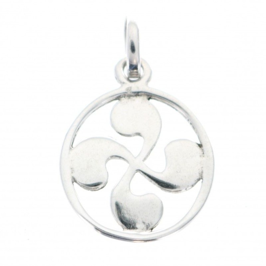 Palais du Rosaire Medaille Et Croix Argent | Pendentif Croix Basque En Argent 20Mm