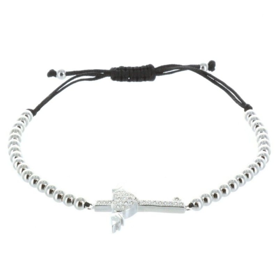 Palais du Rosaire Bracelet Fantaisie | Bracelet Religieux Avec Un Coeur Aile En Zirconium