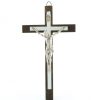 Palais du Rosaire Crucifix Metal | Croix Du Christ En Bois Et Metal Argente 16Cm