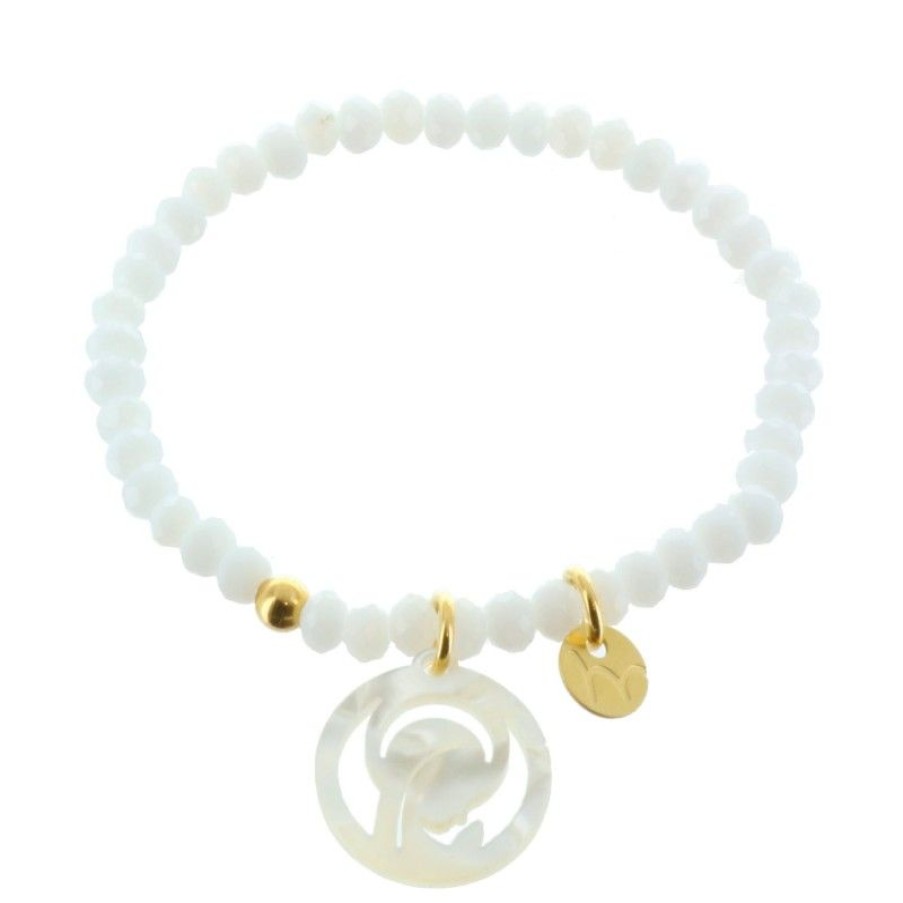 Palais du Rosaire Bracelet Fantaisie | Bracelet De Communion Avec Un Pendentif De La Vierge Marie En Nacre