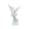 Palais du Rosaire Statue De Saint Michel | Statue De Saint Michel En Pierre Et Resine Blanche 22Cm