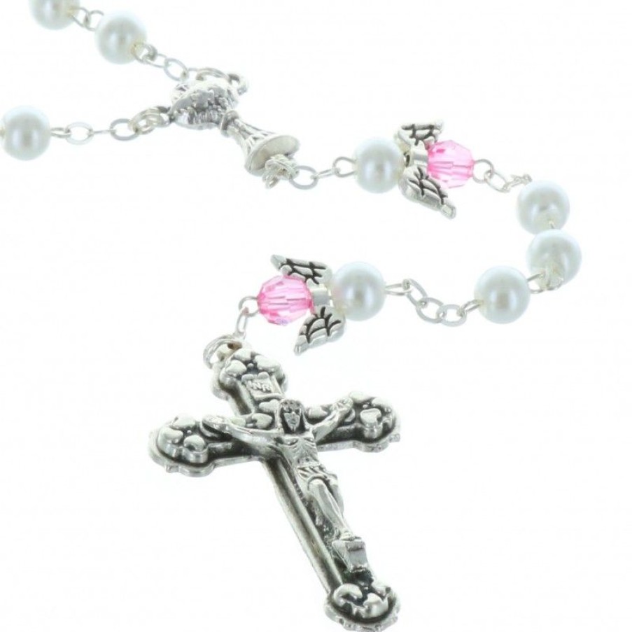 Palais du Rosaire Chapelet De Communion | Chapelet De Communion Avec Des Ailes D'Ange Et Un Calice Centrale