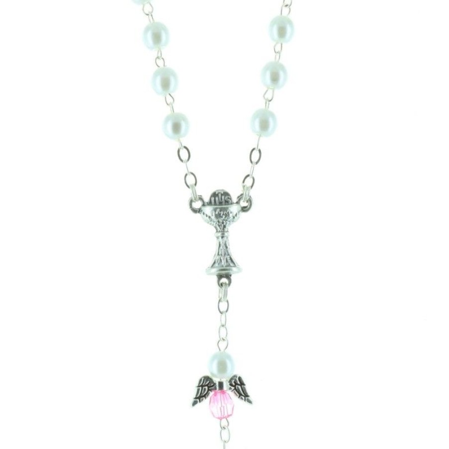Palais du Rosaire Chapelet De Communion | Chapelet De Communion Avec Des Ailes D'Ange Et Un Calice Centrale