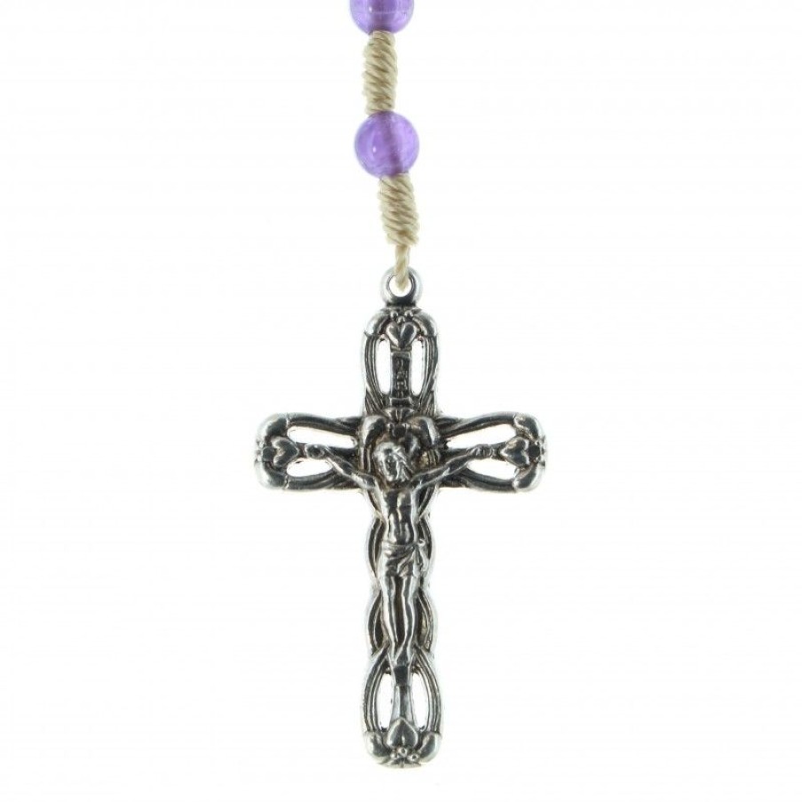 Palais du Rosaire Chapelet Pierre | Chapelet De Lourdes En Pierres De Quartz