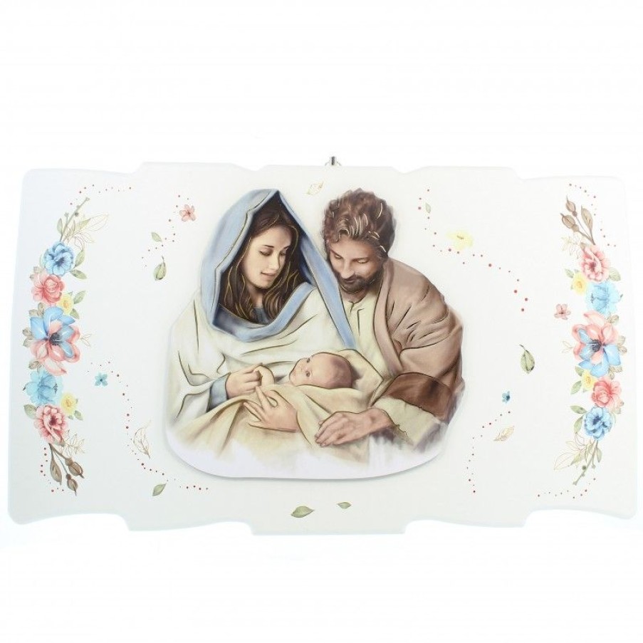 Palais du Rosaire Cadre Religieux | Cadre De La Sainte Famille En Bois 40X22Cm
