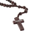 Palais du Rosaire Chapelet Bois | Chapelet De Lourdes En Corde Grains Bois Fonce