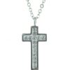 Palais du Rosaire Collier Fantaisie | Parure Avec Un Pendentif Croix En Strass Et Une Chaine Argentee 48Cm