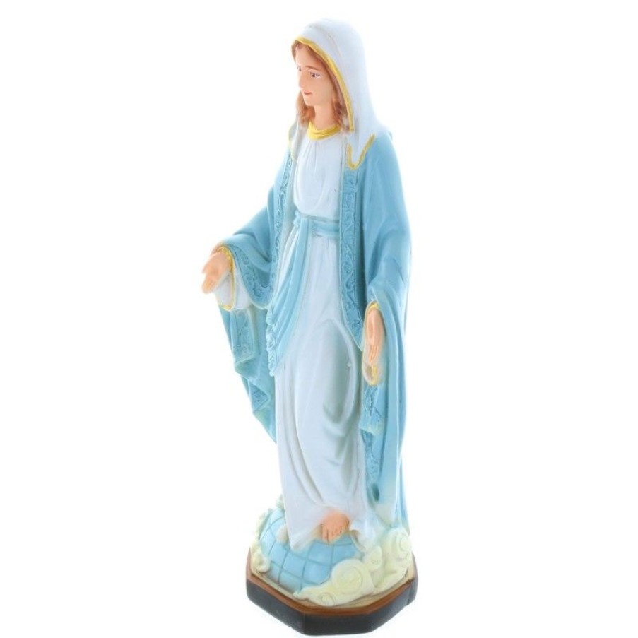 Palais du Rosaire Statue Vierge Miraculeuse | Statue Vierge Miraculeuse En Resine Coloree 80 Cm