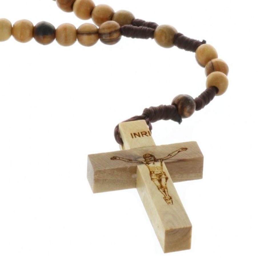 Palais du Rosaire Chapelet Bois | Chapelet Corde Grains Bois D'Olivier De Bethleem