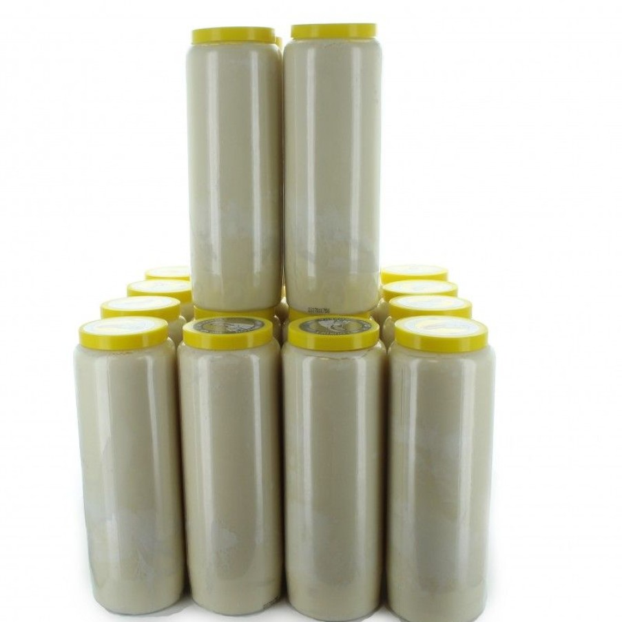 Palais du Rosaire Bougie Neuvaine | Lot De 20 Bougies De Neuvaine Blanches En Cire Vegetale