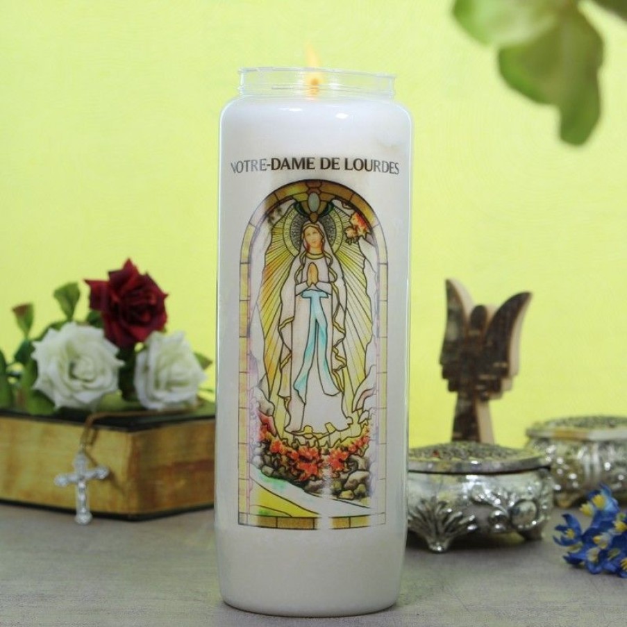 Palais du Rosaire Bougie Neuvaine | Neuvaine De Notre Dame De Lourdes Avec Prieres Au Dos