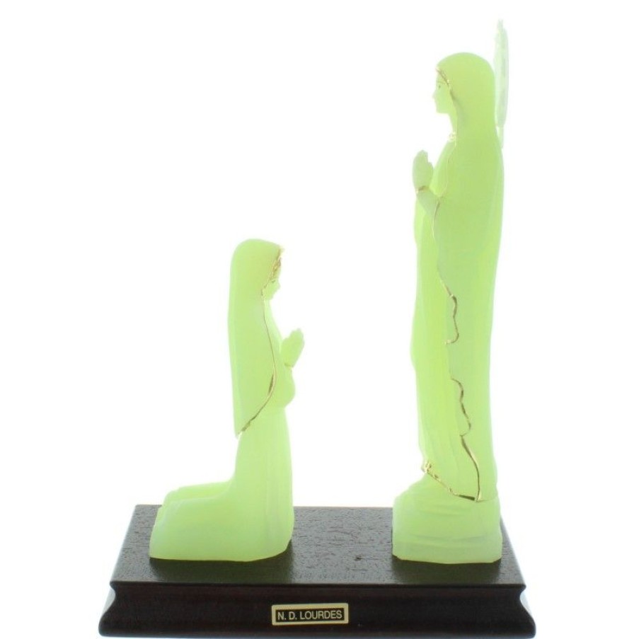 Palais du Rosaire Statue Lumineuse | Statue De L'Apparition De Lourdes Lumineuse En Resine 20Cm
