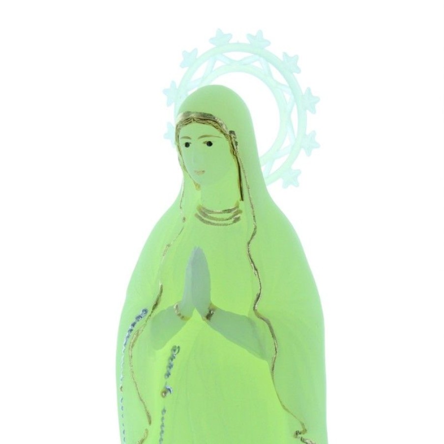 Palais du Rosaire Statue Lumineuse | Statue De L'Apparition De Lourdes Lumineuse En Resine 20Cm