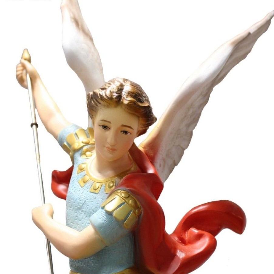 Palais du Rosaire Statue De Saint Michel | Statue De Saint Michel Grande Taille En Resine 80Cm