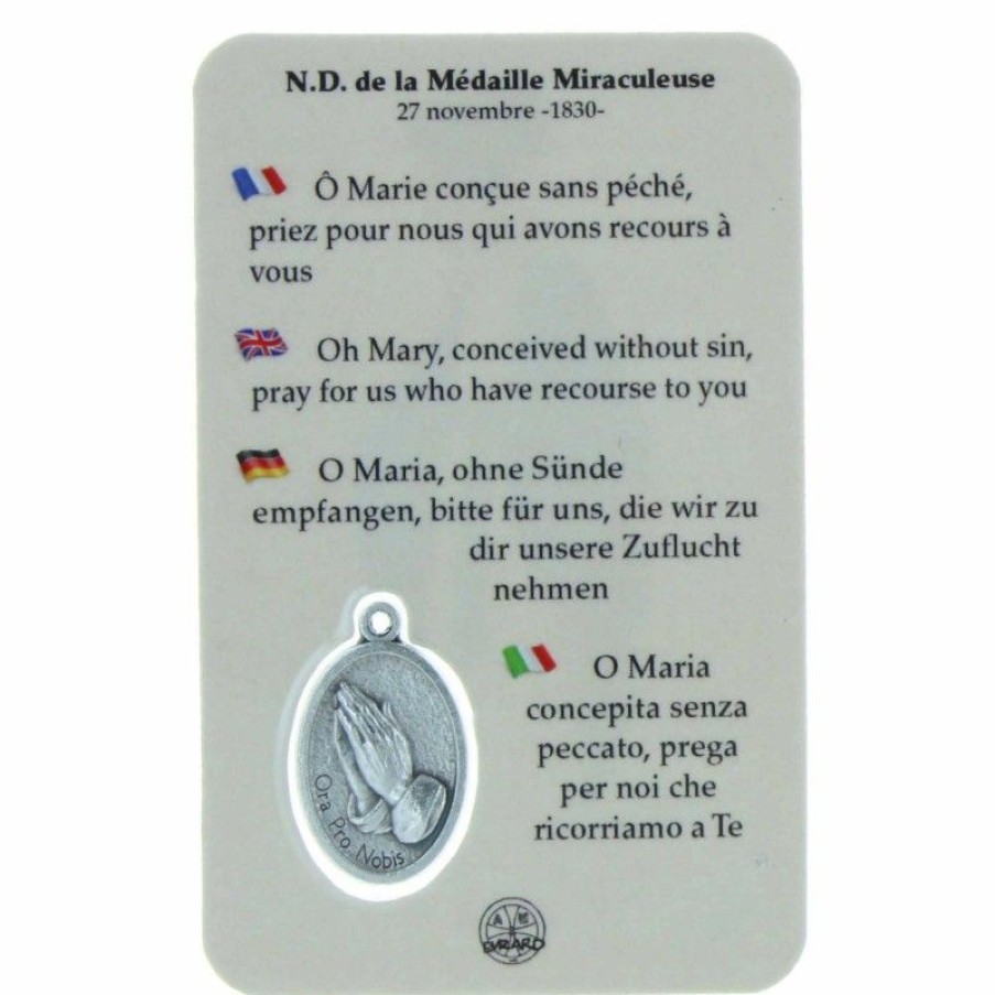 Palais du Rosaire Image Religieuse | Image Religieuse De La Vierge Miraculeuse Avec Une Medaille
