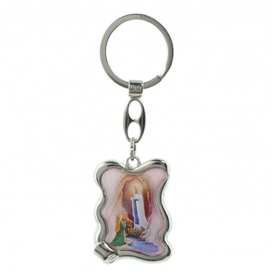 Palais du Rosaire Porte&Cles | Porte Cle Parchemin De L'Apparition De Lourdes