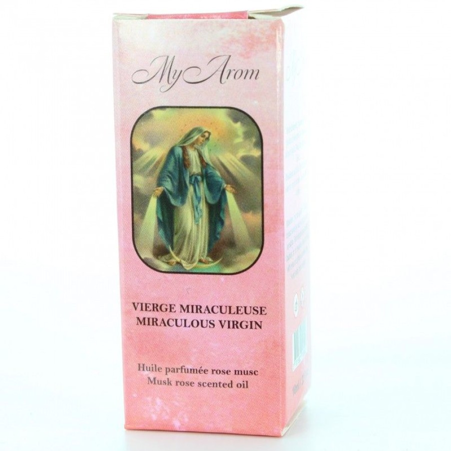 Palais du Rosaire Huile Religieuse | Huile Essentielle Religieuse Vierge Miraculeuse Parfumee A La Rose Musc 10Ml