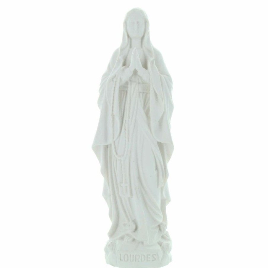 Palais du Rosaire Statue De Notre Dame De Lourdes | Statue De Notre Dame De Lourdes Blanche En Resine 12Cm