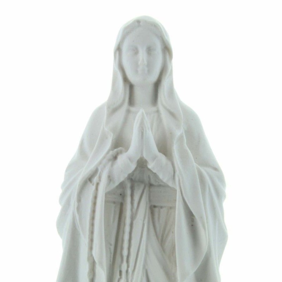 Palais du Rosaire Statue De Notre Dame De Lourdes | Statue De Notre Dame De Lourdes Blanche En Resine 12Cm