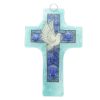 Palais du Rosaire Croix Religieuse | Croix Religieuse En Verre Illustree D'Une Colombe 8X12Cm