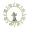 Palais du Rosaire Decoration De Noel | Etoile De Sapin De Noel En Bois Avec Un Ange 8,5 X 8,5Cm