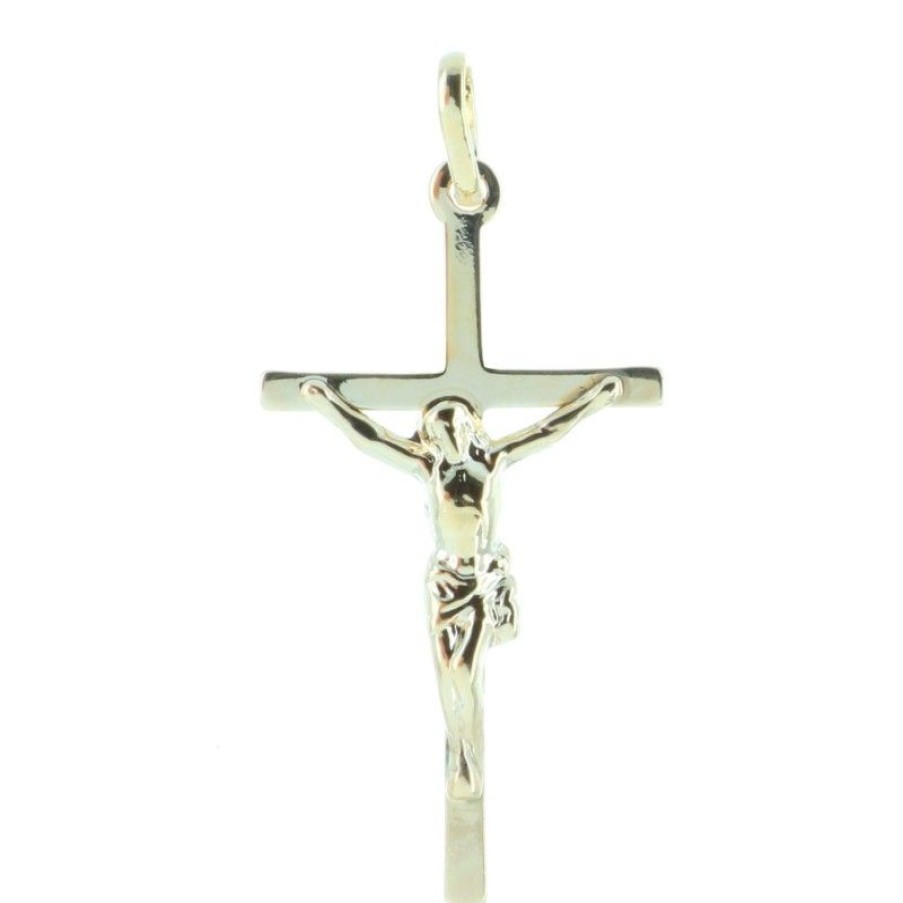 Palais du Rosaire Medaille Et Croix Plaque Or | Pendentif Croix Plaque Or Avec Christ