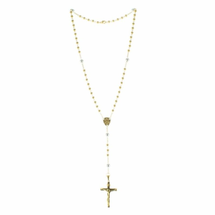 Palais du Rosaire Chapelet Plaque Or | Chapelet De Lourdes Plaque Or Et Paters En Argent
