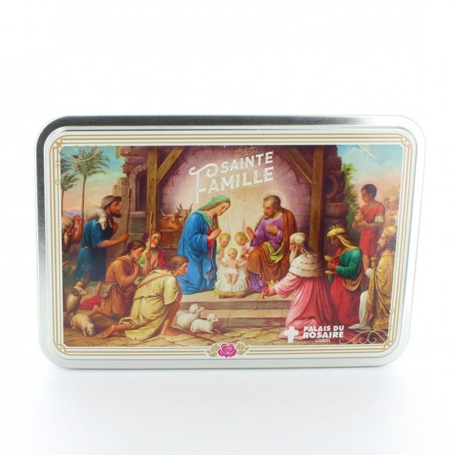 Palais du Rosaire Decoration De Noel | Coffret Religieux De La Sainte Famille Avec Chapelet, Livret Et Bougie Neuvaine