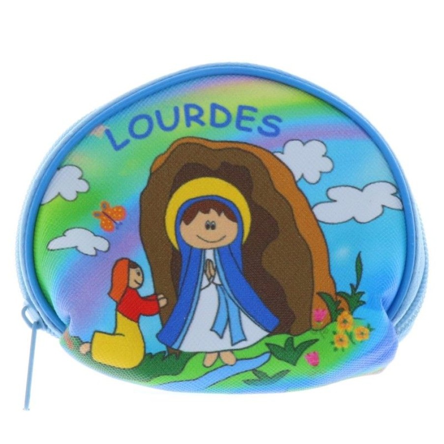 Palais du Rosaire Porte&Monnaie | Porte Monnaie De Lourdes A Zip Et Illustration Apparition De Lourdes