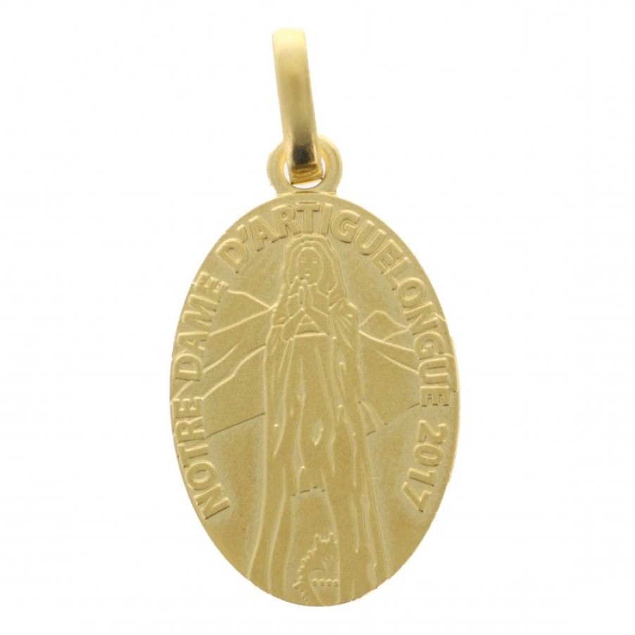 Palais du Rosaire Medaille Et Croix Plaque Or | Medaille Plaque Or Notre-Dame D'Artiguelongue