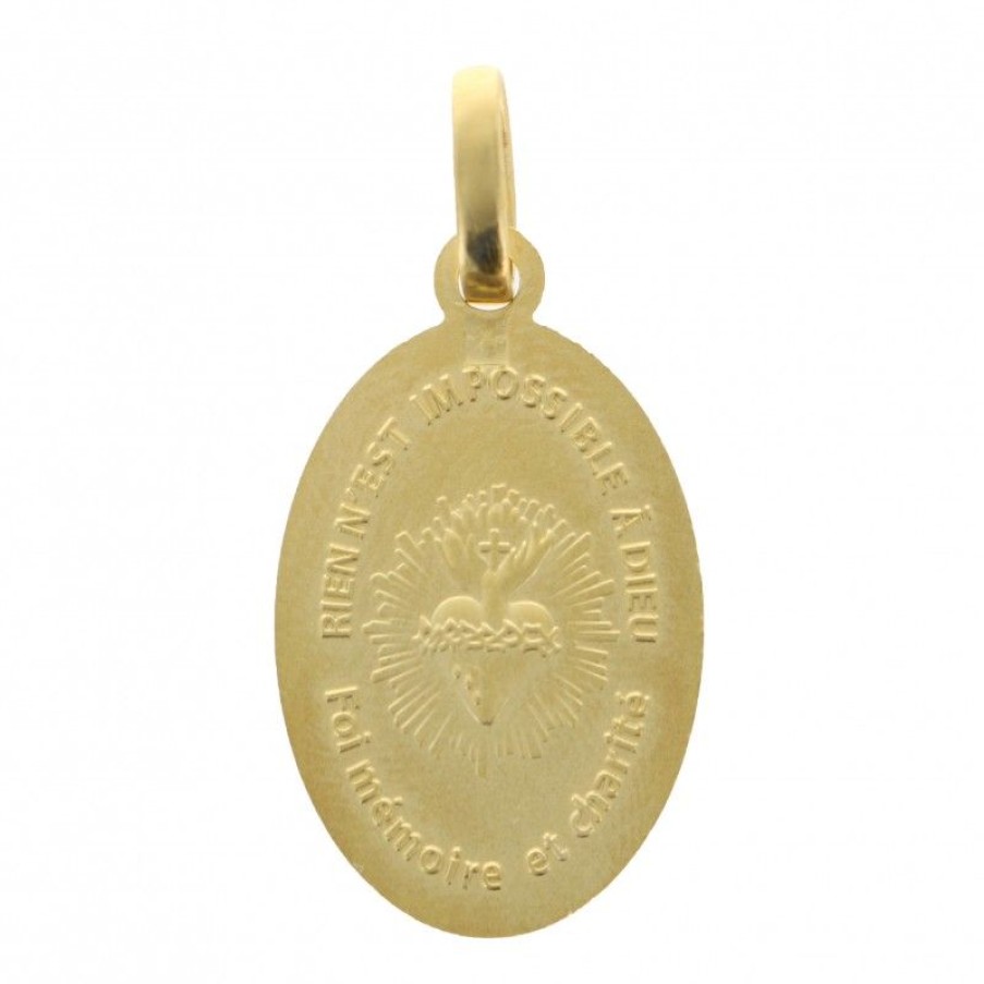 Palais du Rosaire Medaille Et Croix Plaque Or | Medaille Plaque Or Notre-Dame D'Artiguelongue