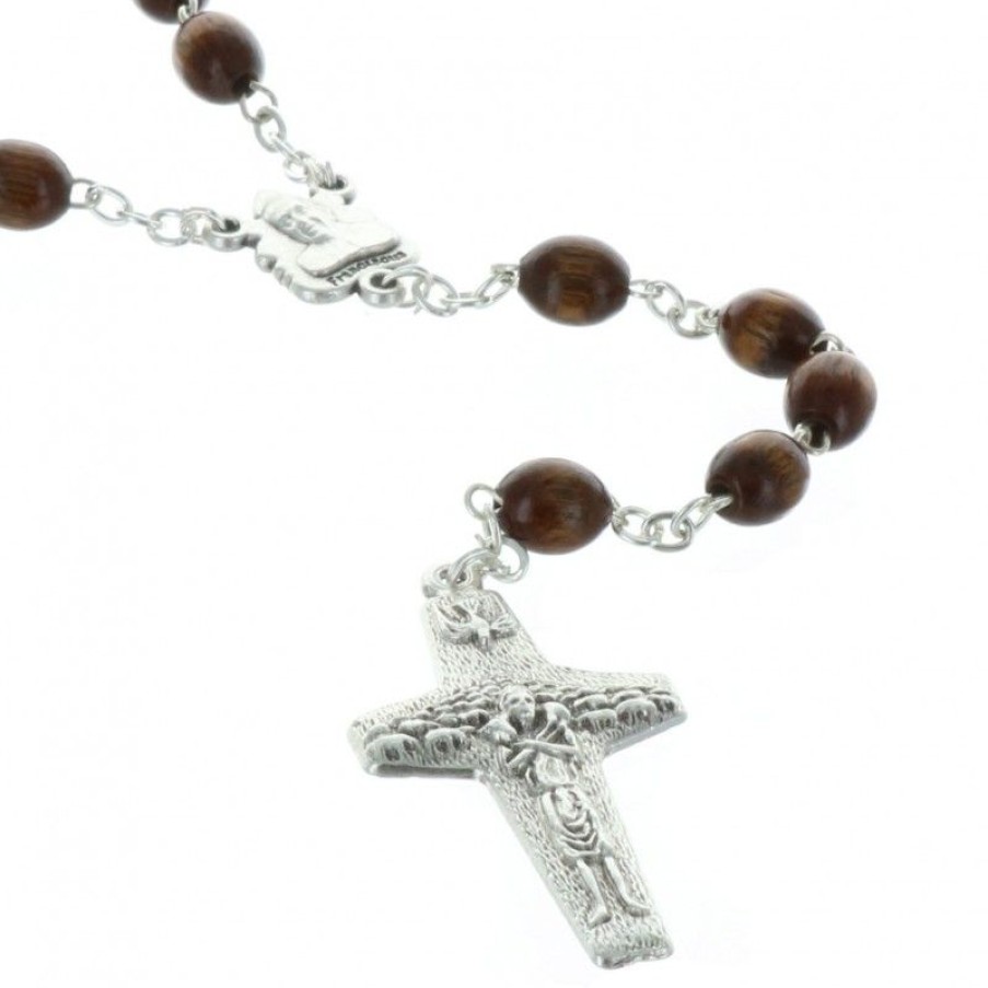 Palais du Rosaire Chapelet Bois | Chapelet Pape Francois Et Vatican Grains En Bois