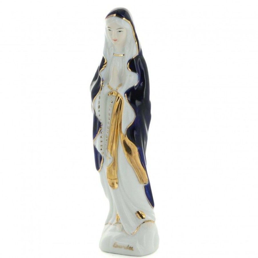 Palais du Rosaire Statue De Notre Dame De Lourdes | Statue De Notre Dame De Lourdes En Porcelaine 16 Cm