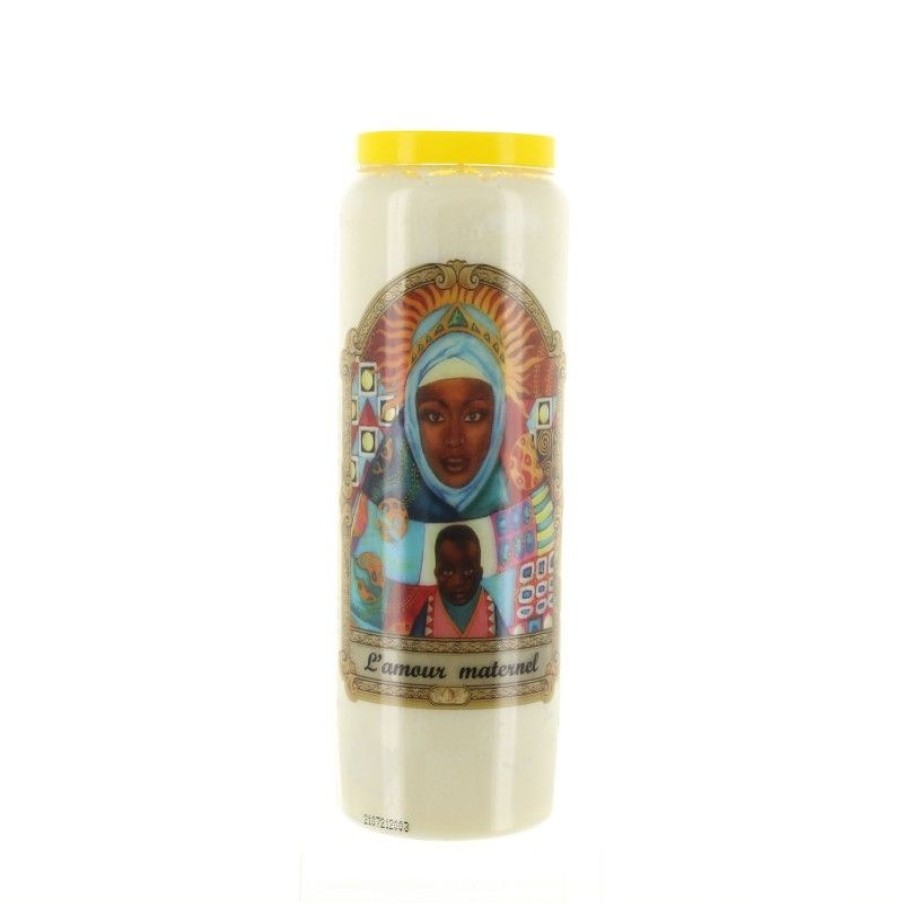 Palais du Rosaire Bougie Neuvaine | Lot De 20 Bougies Neuvaine De L'Amour Maternel 17,5 Cm