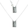 Palais du Rosaire Collier En Argent | Collier Scapulaire En Argent Avec Medailles Religieuses Carrees