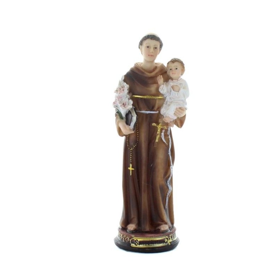 Palais du Rosaire Statue De Saint Antoine | Statue De Saint Antoine Decoree En Resine 12 Cm