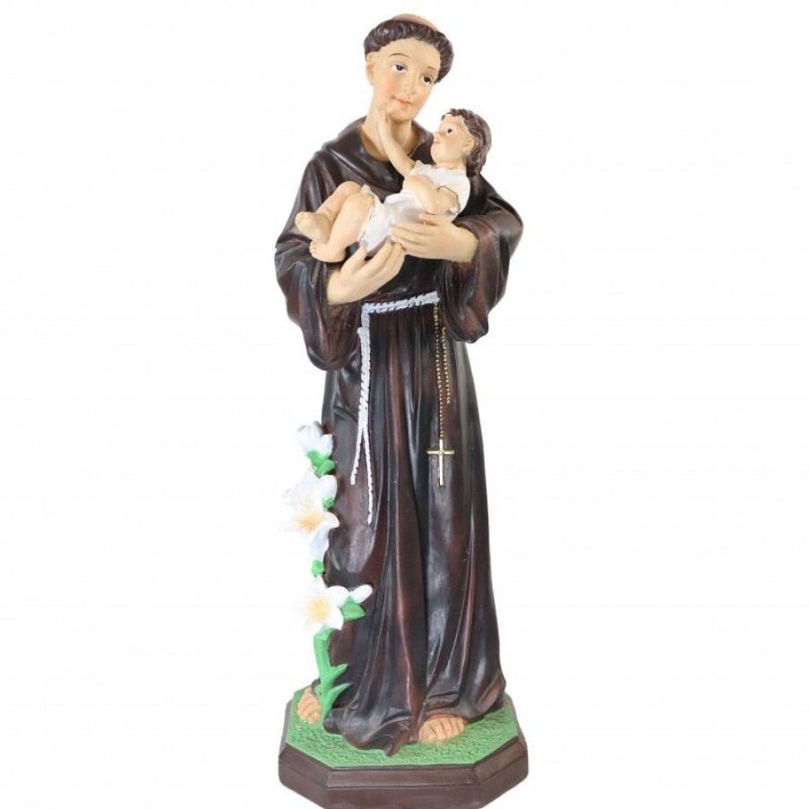 Palais du Rosaire Statue De Saint Antoine | Statue De Saint Antoine De 60Cm En Resine