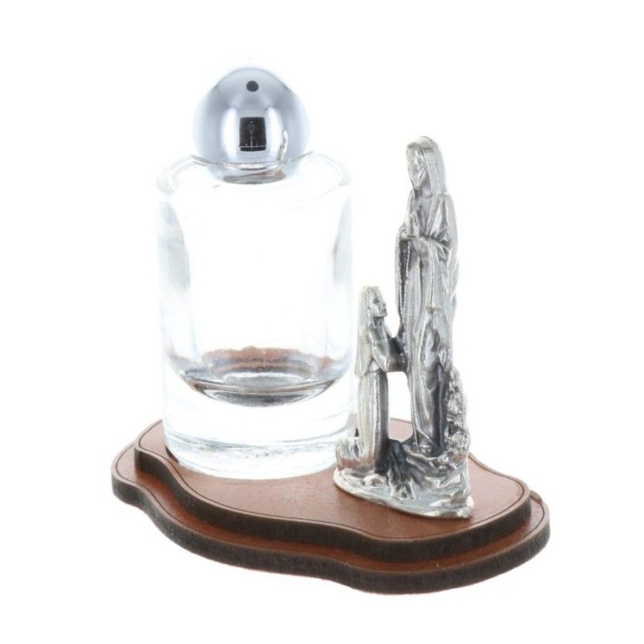 Palais du Rosaire Cadre Religieux | Apparition De Lourdes Argentee Avec Fiole D'Eau De Lourdes 20 Ml