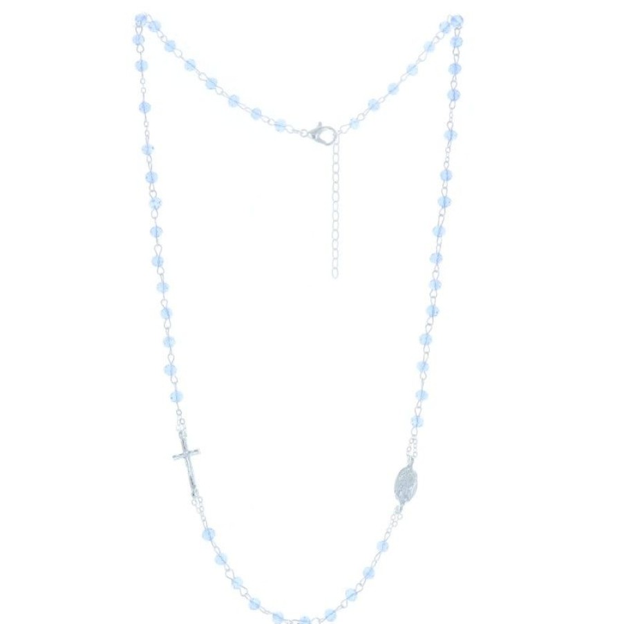 Palais du Rosaire Collier Fantaisie | Collier Chapelet Et Croix Couchee
