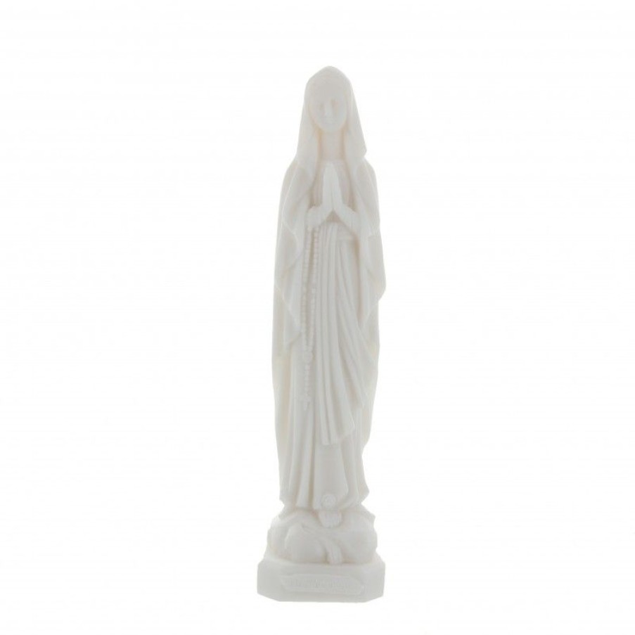Palais du Rosaire Statue De Notre Dame De Lourdes | Statue De Notre Dame De Lourdes En Albatre Blanche 20 Cm