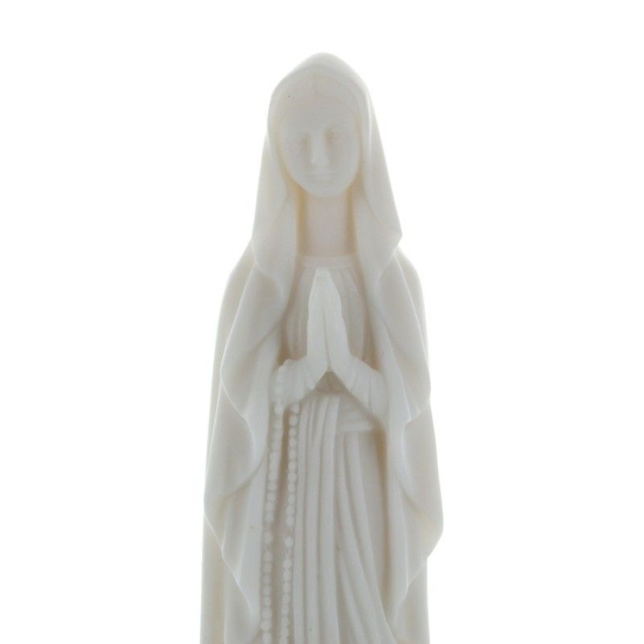 Palais du Rosaire Statue De Notre Dame De Lourdes | Statue De Notre Dame De Lourdes En Albatre Blanche 20 Cm