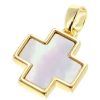 Palais du Rosaire Medaille Et Croix Metal | Croix Carree En Nacre Et Metal Dore De 1.6Cm