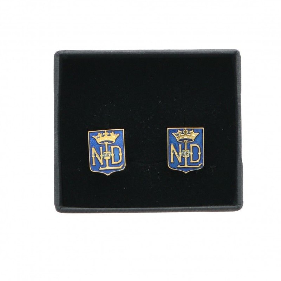 Palais du Rosaire Accessoire | Boutons De Manchette Notre Dame De Lourdes En Forme D'Ecusson