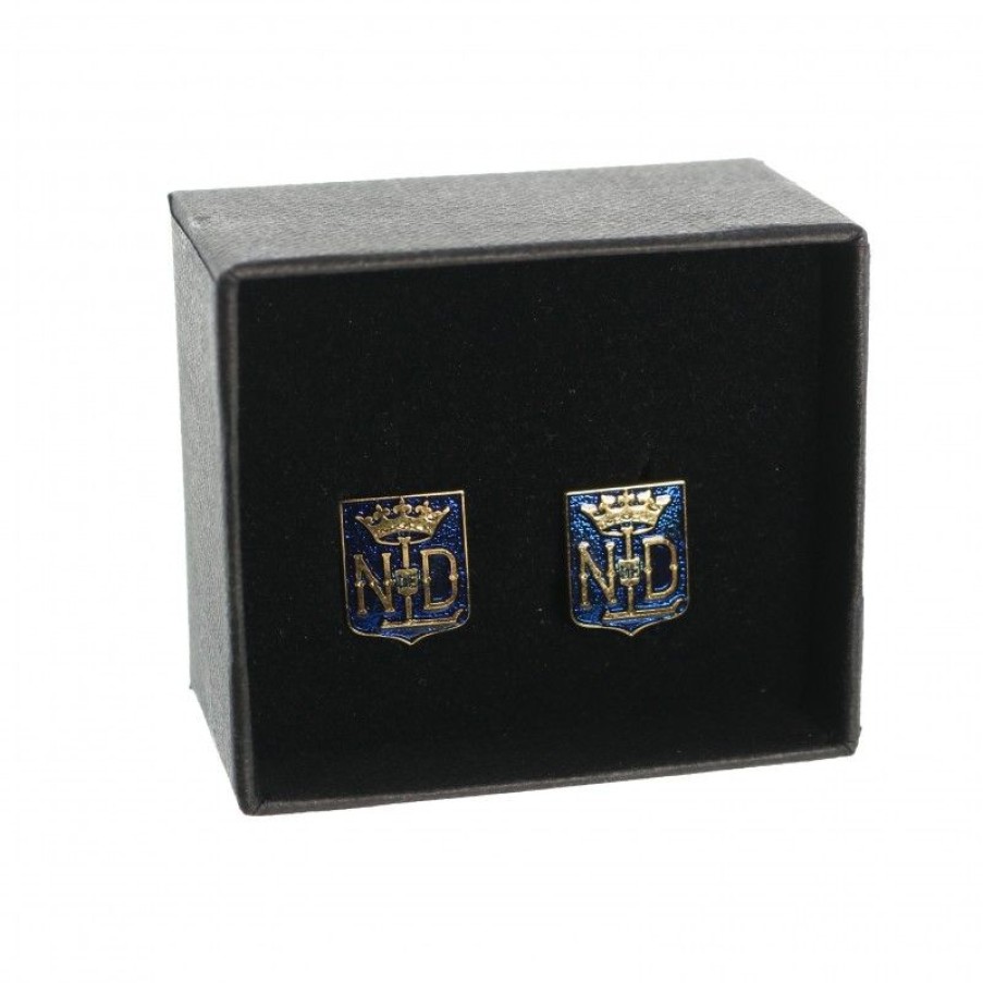 Palais du Rosaire Accessoire | Boutons De Manchette Notre Dame De Lourdes En Forme D'Ecusson